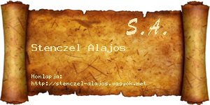 Stenczel Alajos névjegykártya